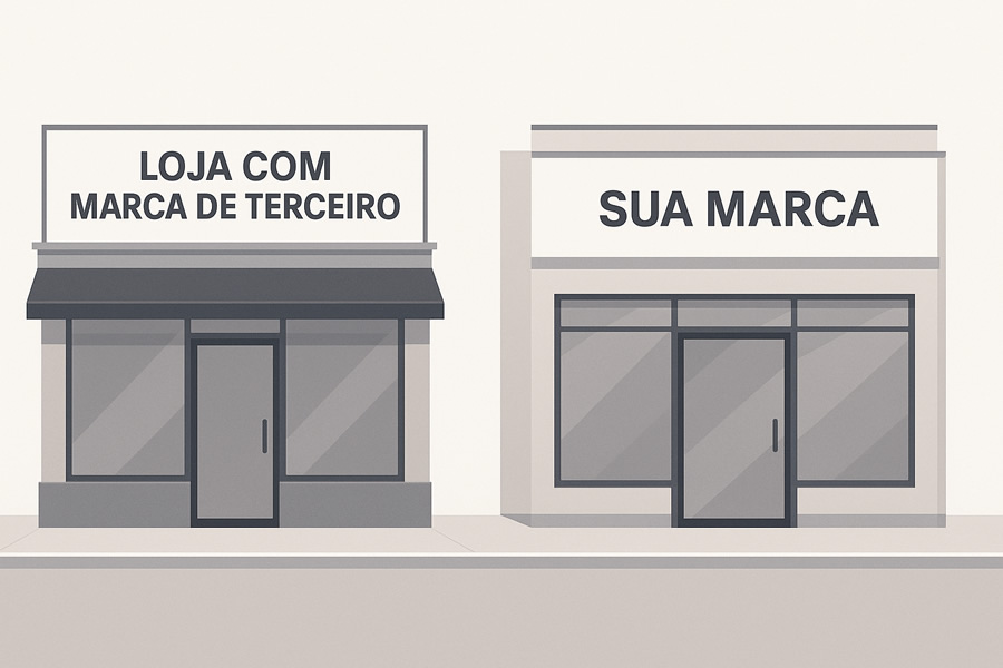 Loja com Marca de Terceiro x Sua Marca
