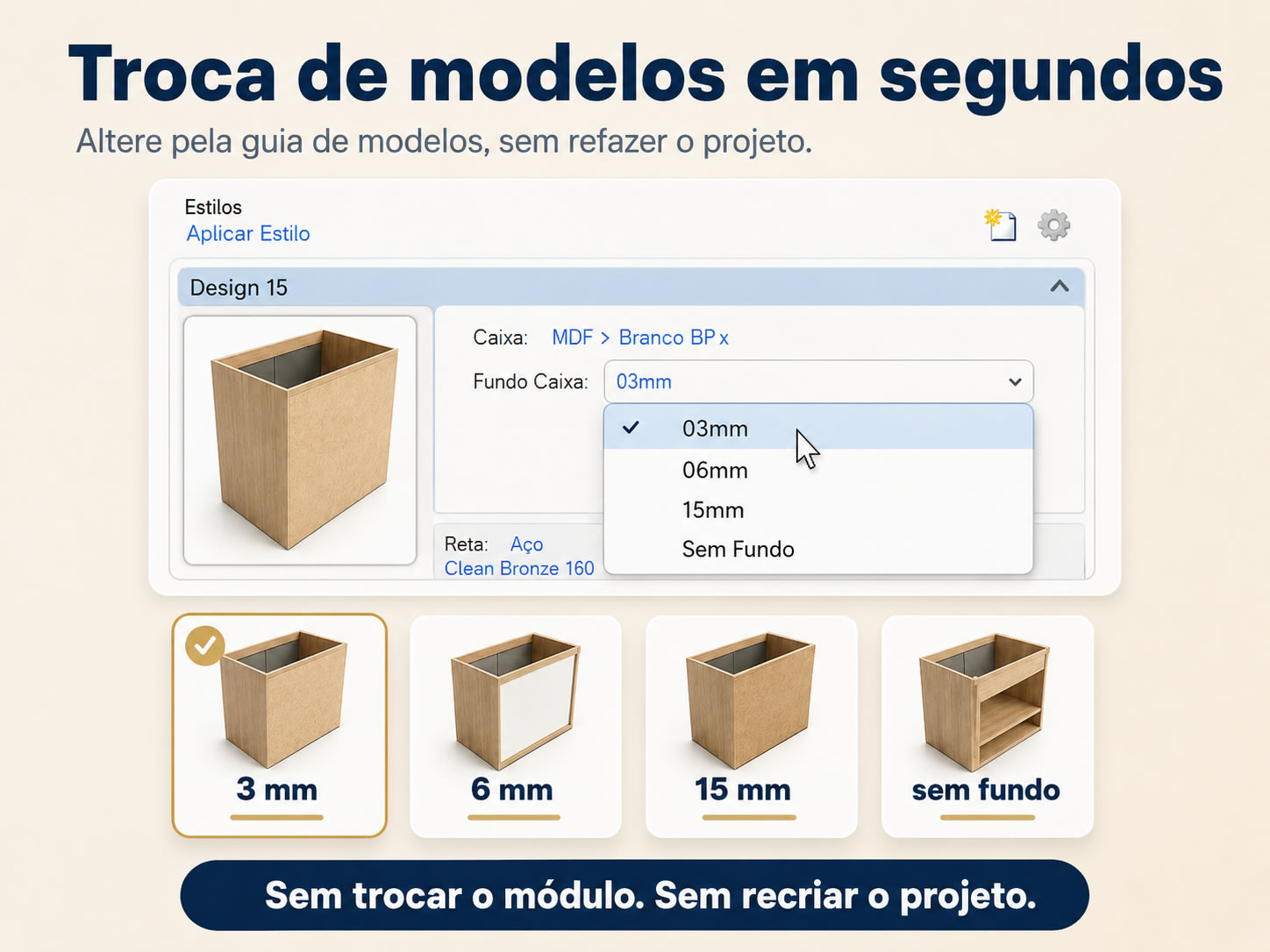 Ilustração da Linha Infinite Happy dentro do Promob